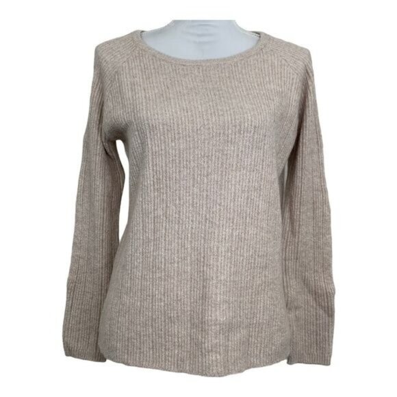 BB Dakota Tan Knit Slit Sleeve Sweater S – Fall Neutral - Picture 1 of 9